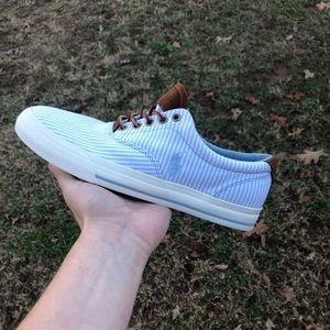 Polo by Ralph Lauren Blue/White Striped Shoes